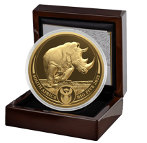 5 Unze Gold Big Five III Nashorn 2025 (Auflage: 50 | Polierte Platte)