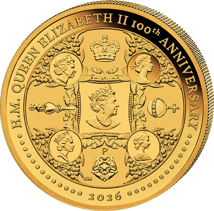 1/4 Unze Gold 100. Geburtstag Königin Elizabeth II. 2026 (Auflage: 750 | Polierte Platte)