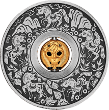 1 Unze Silber Jahr des Pferdes Rotating Charm 2026 (Auflage: 3.000 | Antik Finish)