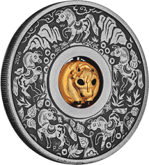 1 Unze Silber Jahr des Pferdes Rotating Charm 2026 (Auflage: 3.000 | Antik Finish)