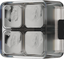 60 x 1/4 Unze Silber Square Coin Ascension Island Box