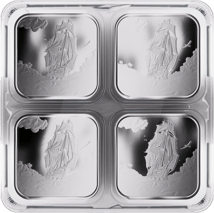 40 x 1/2 Unze Silber Square Coin Ascension Island Box