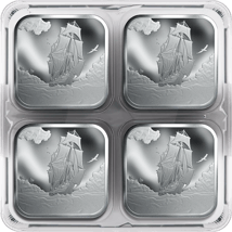 40 x 1/2 Unze Silber Square Coin Ascension Island Box