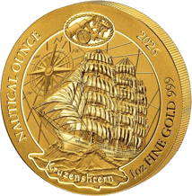 1 Unze Gold Ruanda Nautical Kruzenshtern 2026 (Auflage: 100)