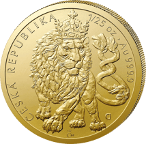 1/25 Unze Gold Tschechischer Löwe 2026 (Auflage: 21.000)