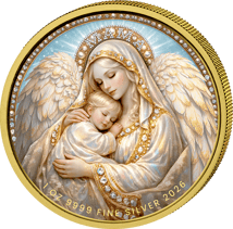 1 Unze Silber Schutzengel Mama 2026 (Auflage: 100 | teilvergoldet)