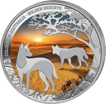 1 Unze Silber Australien Goldene Wüste 2026 (Auflage: 1.000 | Polierte Platte)