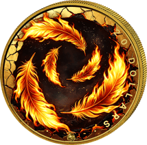 1 Unze Silber Feuer Phoenix 2026 (Auflage: 100 | teilvergoldet)