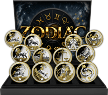 Sternzeichen Silber Set 2026 (Auflage: 99 | teilvergoldet | Polierte Platte)
