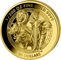 1/200 Unze Gold Big Five Nashorn 2026 (Auflage: 1.000 | Polierte Platte)