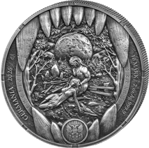 2 oz Silver Bödvar Saga Loss 2026 (Mintage: 500 | Ultra High Relief | Antique Finish)