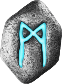 1 Unze Silberbarren Runes Collection: Mannaz (Auflage: 2.500 | Antik Finish)