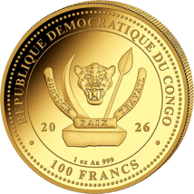 1 Unze Gold Kongo World's Wildlife Hai 2026 (Auflage: 1.000)
