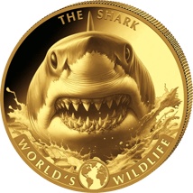 2 Unze Gold Kongo World's Wildlife Hai 2026 (Auflage: 50 | Polierte Platte)