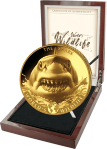 2 Unze Gold Kongo World's Wildlife Hai 2026 (Auflage: 50 | Polierte Platte)