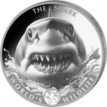 1 Unze Silber Kongo World's Wildlife Hai 2026 (Auflage: 30.000)