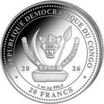 1 Unze Silber Kongo World's Wildlife Hai 2026 (Auflage: 30.000)