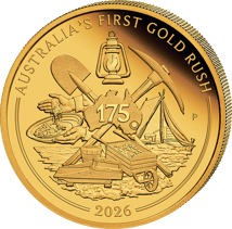 1 Unze Gold 175 Jahre Australias First Gold Rush 2026 (Auflage: 175 | Polierte Platte)