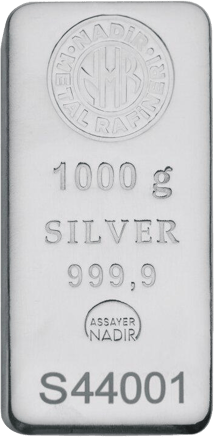 1 kg Silberbarren Nadir