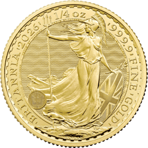 10 x 1/4 Unze Gold Britannia 2026 (inkl. Münztube)