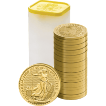 25 x 1/10 Unze Gold Britannia 2026 (inkl. Münztube)