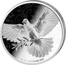 1/2 Unze Silber Friedenstaube 2026 (Auflage: 5.000 | Polierte Platte)