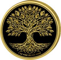 1 Unze Silber Lebensbaum Black and Gold 2026 (Auflage: 100 | teilvergoldet)