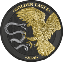 1 Unze Silber Malta 5 Euro Golden Eagle 2026 (Auflage: 1.000 | teilvergoldet | Ruthenium | Stempelglanz)