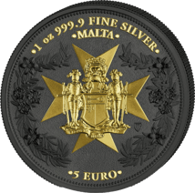 1 Unze Silber Malta 5 Euro Golden Eagle 2026 (Auflage: 1.000 | teilvergoldet | Ruthenium | Stempelglanz)