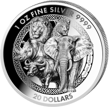 1 Unze Silber African Big Five Elefant 2026 (Auflage: 1000 | Polierte Platte)