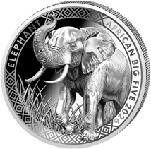 1 Unze Silber African Big Five Elefant 2026 (Auflage: 1000 | Polierte Platte)