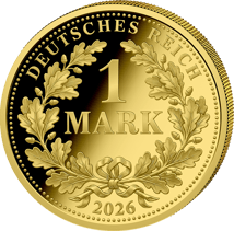 1/200 Unze Gold 1 Mark Deutsches Kaiserreich 2026 (Auflage: 2.000 | Polierte Platte)