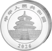 1 kg Silber China Panda 2026 PP (Polierte Platte | Auflage: 10.000)
