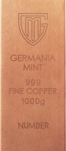 1kg Kupferbarren Germania Mint