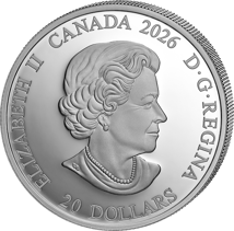 1 Unze Silber Kanada Kronjuwelen 100 Jahre Queen Elisabeth II. 2026 (Auflage: 6.000 | Polierte Platte)