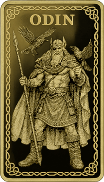 1/100 Unze Goldbarren Gods of Germania Odin (Polierte Platte)