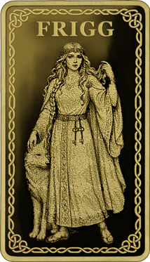 1/100 Unze Goldbarren Gods of Germania Frigg (Polierte Platte)