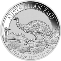 1 Unze Silber Australian Emu 2026 (Auflage: 30.000)