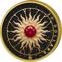 1 Unze Silber Red Ruby Special Edition 2026 (Auflage: 100 | Iced Out | teilvergoldet)