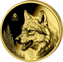 1/4 Unze Gold Heimische Tiere Wolf 2026 (Auflage: 25 | First Struck | Polierte Platte)