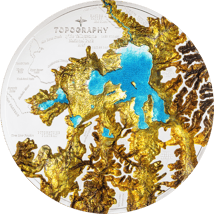 1 kg Silber Yellowstone Topographie 2026 (Auflage: 77 | Ultra Deep Relief | Polierte Platte)
