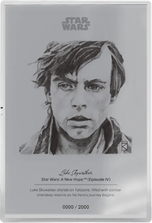 5g Silber Münznote Star Wars Sketch Art Luke Skywalker 2026 (Auflage: 2.000 | Polierte Platte)
