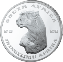 2 oz Silver African Range Cheetah 2026 (Mintage: 2,000 | High Relief | Proof)
