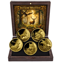 Gold Deutsche Waldtiere Set 2026 (Auflage: 250 | Polierte Platte)