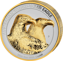 5 Unze Silber Wedge Tailed Eagle 2026 (Auflage: 500 | Teilvergoldet | High Relief | Reverse Proof)