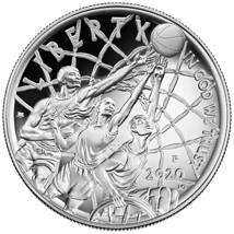 26.73 Gram Silver Basketball Hall of Fame 2020 (Curved | Mintage: 200,000)