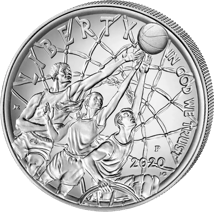 26,73 Gramm Silber Basketball Hall of Fame 2020 (Gewölbt | Auflage: 200.000)