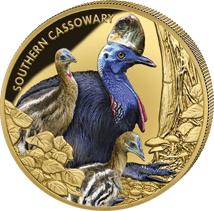 1 Unze Gold Endangered & Extinct Helmkasuar 2016 (Auflage: 150 | Polierte Platte)