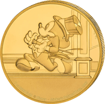 1 oz Gold Disney Mickey Through the Ages - Mickey's Delayed Date 2017 (Mintage: 500 | Proof)