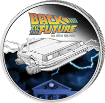 1 Unze Silber Zurück in die Zukunft - DeLorean 2015 (Auflage: 7.500 | Polierte Platte)